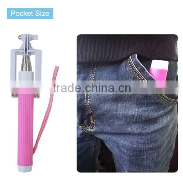 2015 smart camera phone foldable selfie stick monopod