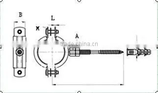 set of M8 pipe clamp without rubber