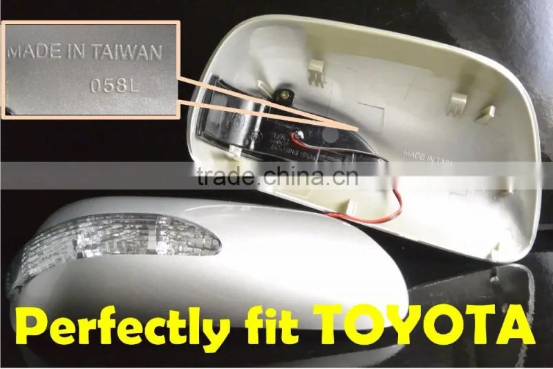 Body Kit Door Mirror Cover FOR TOYOTA WISH PRIUS LED SIDE MIRROR COVER