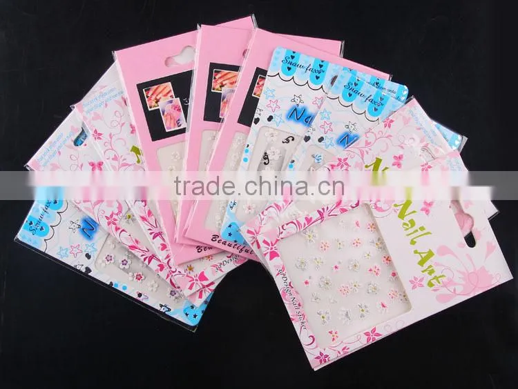 Hot selling 3D Heart designs nail sticker