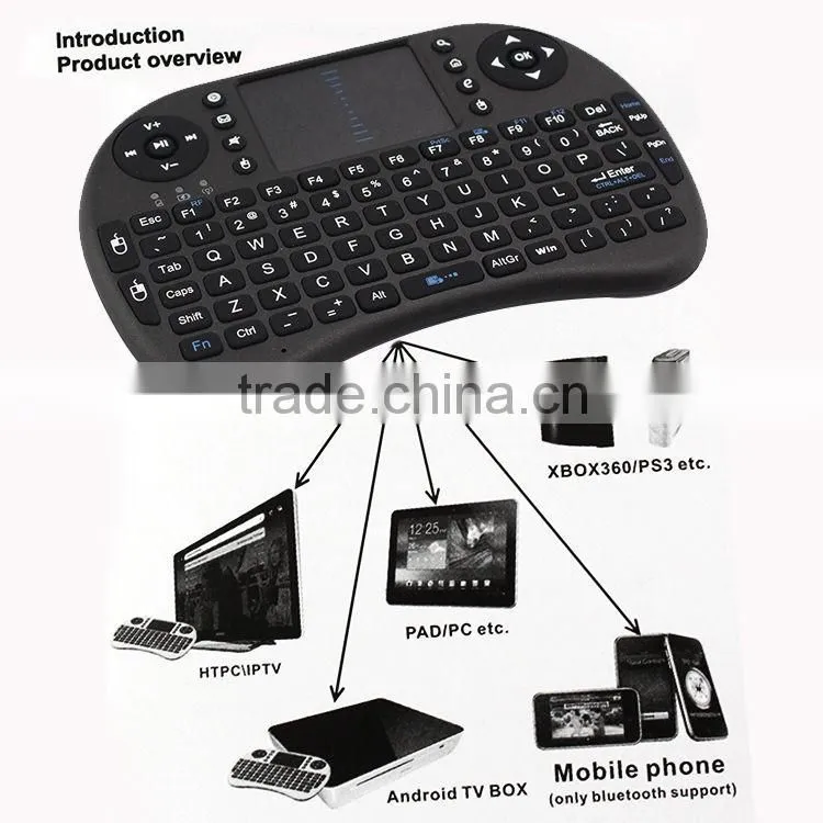 2.4G Mini i8 Wireless Keyboard with Touchpad for PC Pad Google Andriod TV Box
