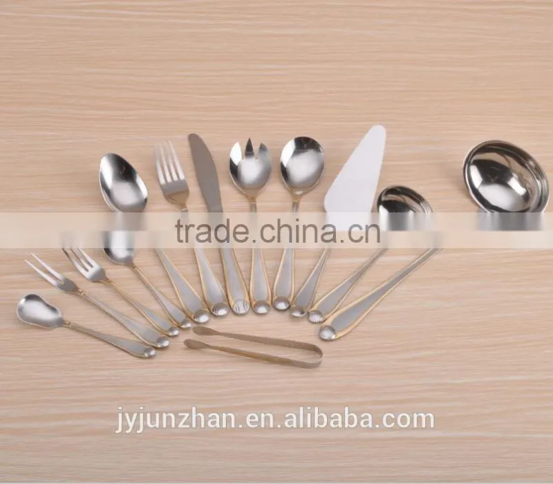 Cheap Stainless steel fork in Mirror , Sand or Gold Polish with Earth design handle
