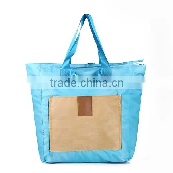Easy taking tactical high capacity foldable nylon travel luggage tote bag