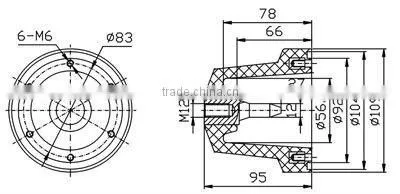 12kV plug in epoxy resin bushing