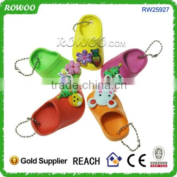 Key Tag Buckle Ring Chain Holder Keychain,EVA slipper keychain