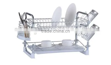 LBY 2016 modern 2 tiers dish rack with tray and cutlery holder