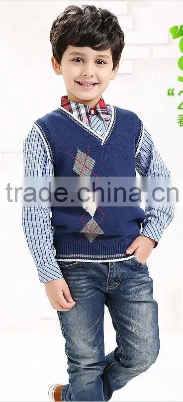 Kids Boys sweater vest sweater hedging cotton wool vest waistcoat vest sweaters for children children children sleeveless sweate
