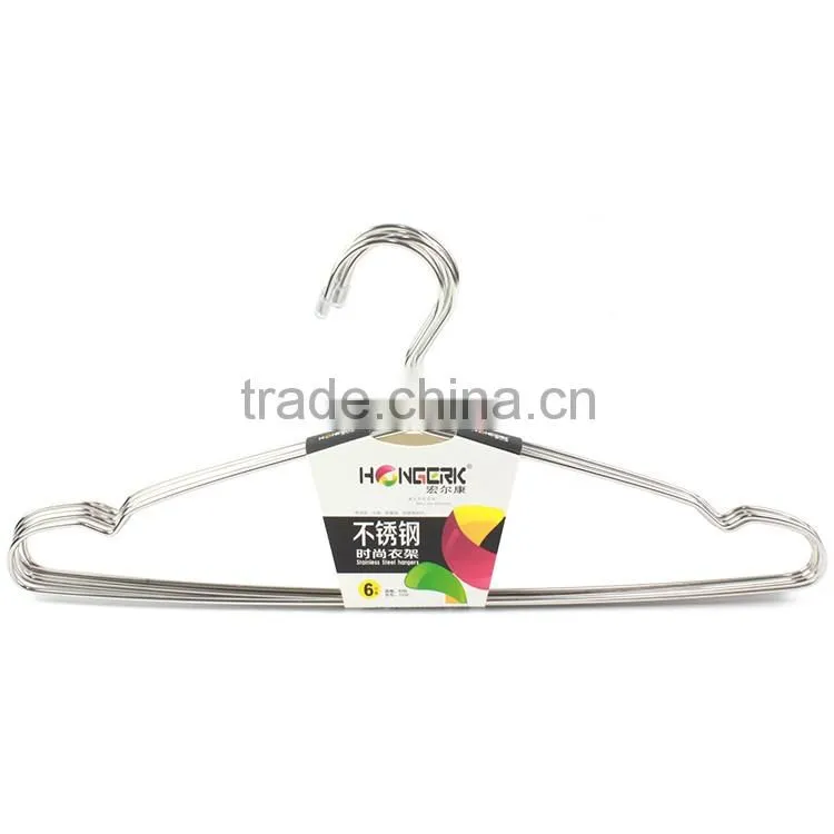 stainless steel dry cleaner wire hanger for wet clothes