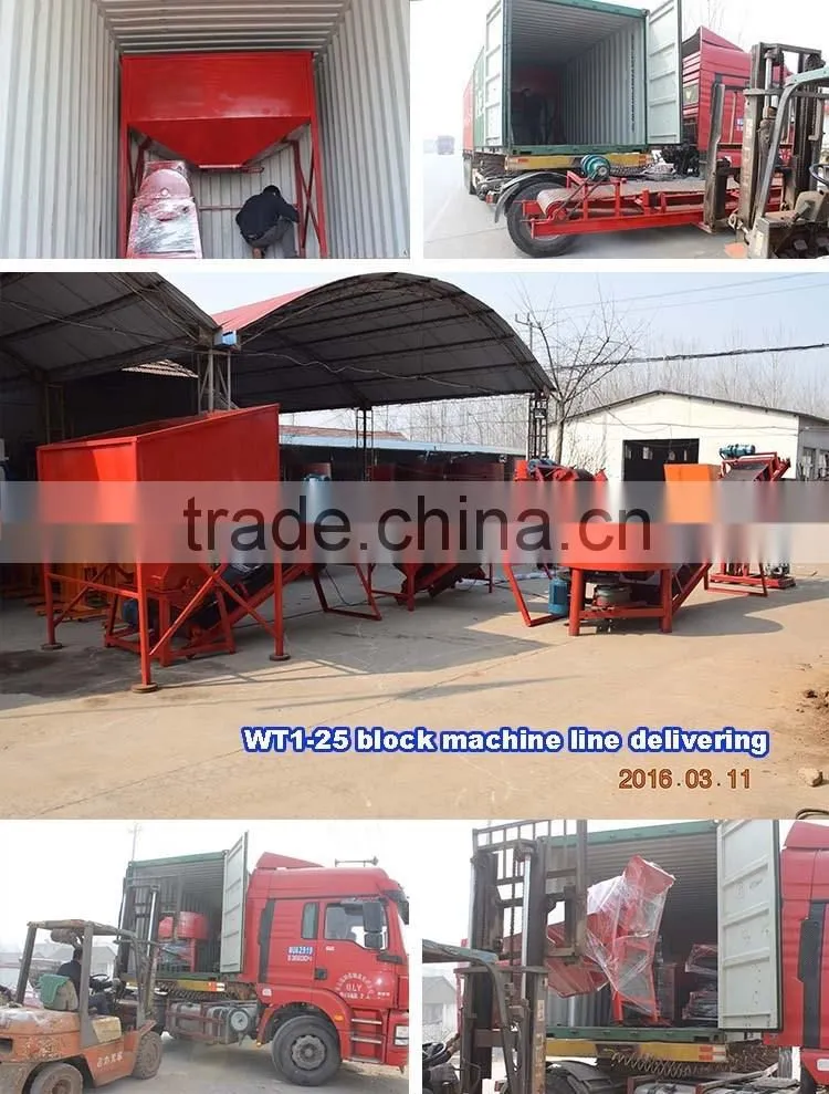 2016 WANTE BRAND WT1-25 ECO BRAVA INTERLOCK BRICK MACHINE LINE FOR ALGERIA