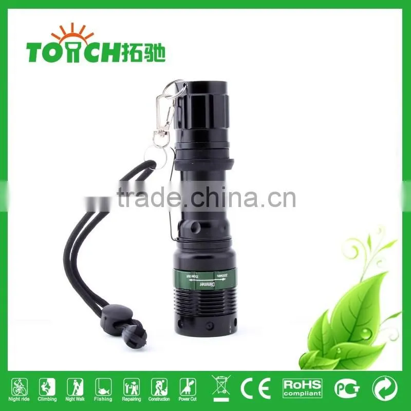Self Defense Tactical Flashlight High Power Rechargeable Hunting Flash Light XPE Flashlight for Outdoor Camping 8002
