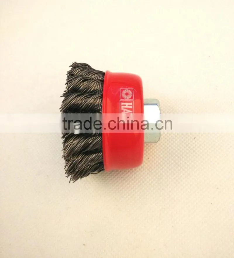 knotted cup brushes, diameter 65mm or 2 1/2"