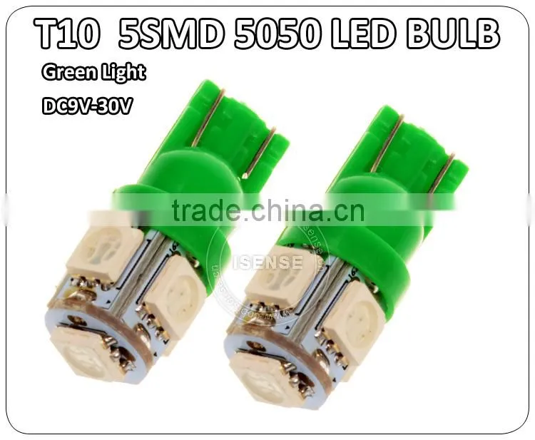 High quality cheap supplier 5050 led car side wedge light lampT10 5smd w5w led