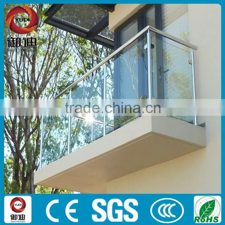 stainless steel fencing round post for stair/balcony glass railing