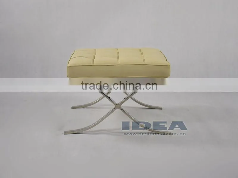 DC2001 Replica Mies Van Der Rohe Barcelona Ottoman Cream White