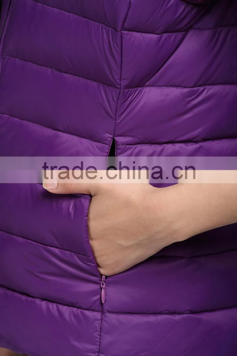 2015 stylish popular women casual down waistcoat for winter