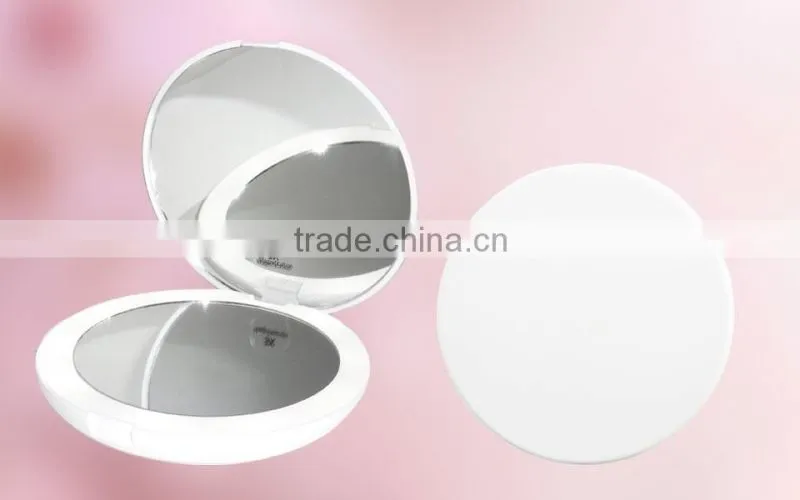 LED Pocket mirror 5x double sided