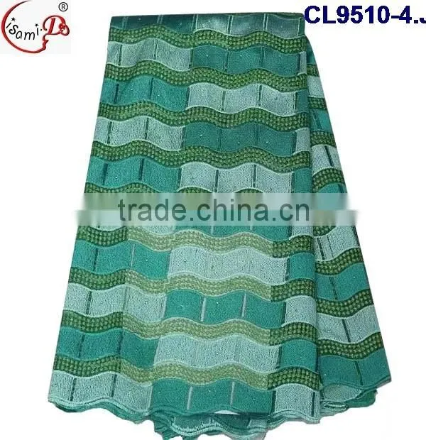 CL9510 Muti color african french lace high quality african embroidery tulle lace fabric