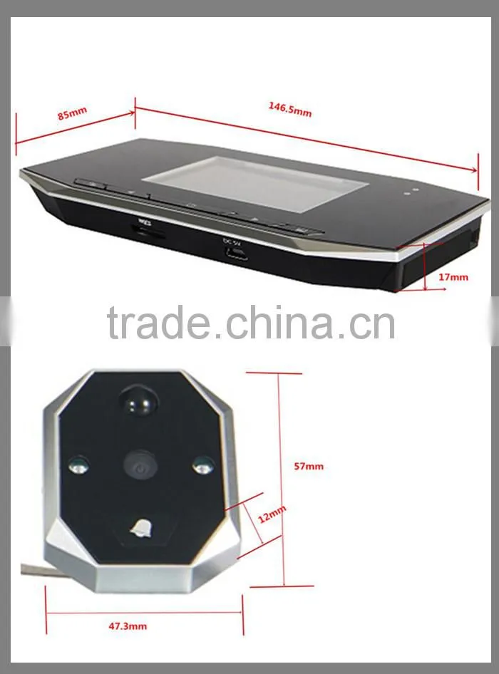 newest 3.5 inch wireless video multi doorbell for home