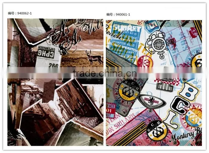 Magazine design of heat transfer foil for PVC leather