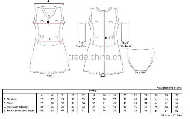 custom design sublimated women netball wear