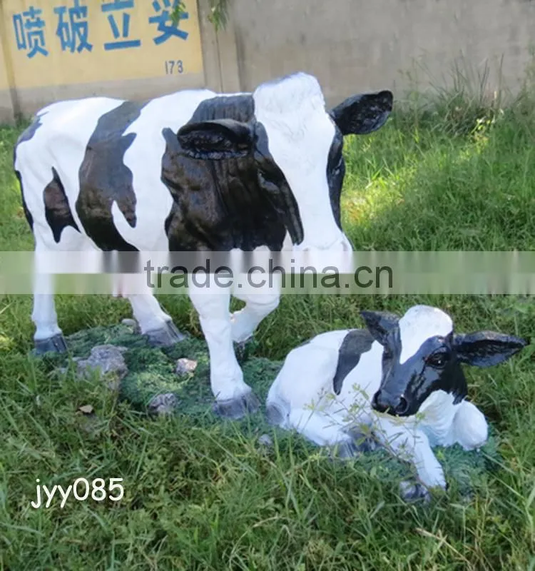 Wholesale garden decoration resin life size cow statue