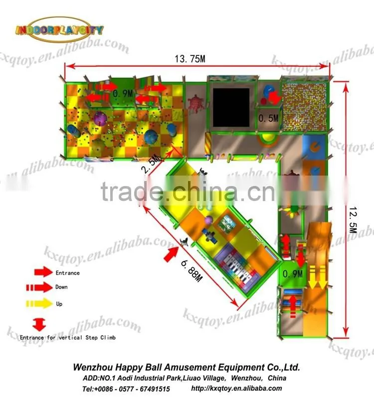 3 layers fun ball play indoor playground type outdoor playground equipment
