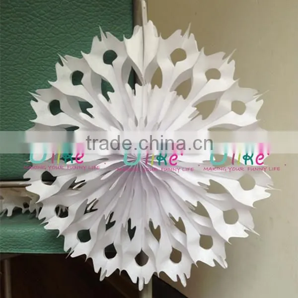 handmade paper snowflakes Christmas paper fan patterns big size snowflake