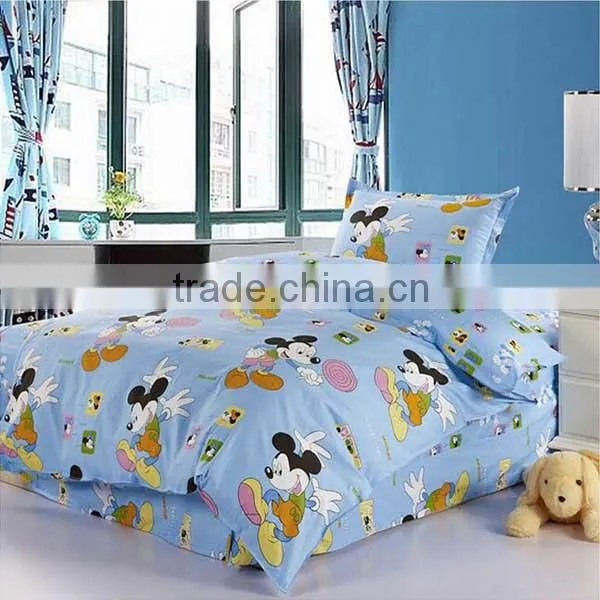 100% best cotton reactive printing china supplier bedding sets with minnie mouse