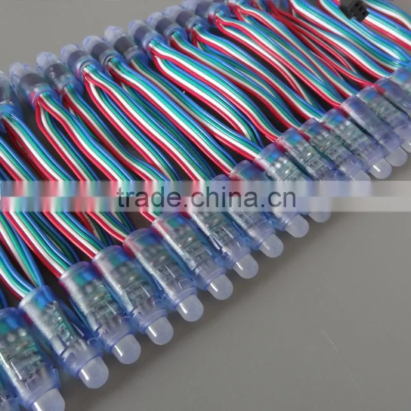 High bright IP68 12mm DC5V led pixel light string ws2801 50 node a string