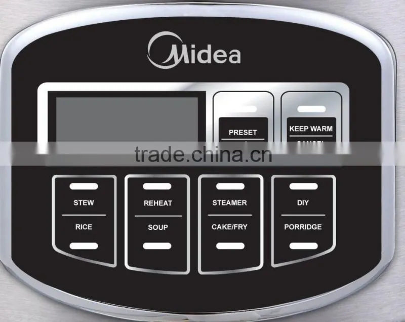 Midea electric round stainless steel rice cooker/ multi cooker with FRY function