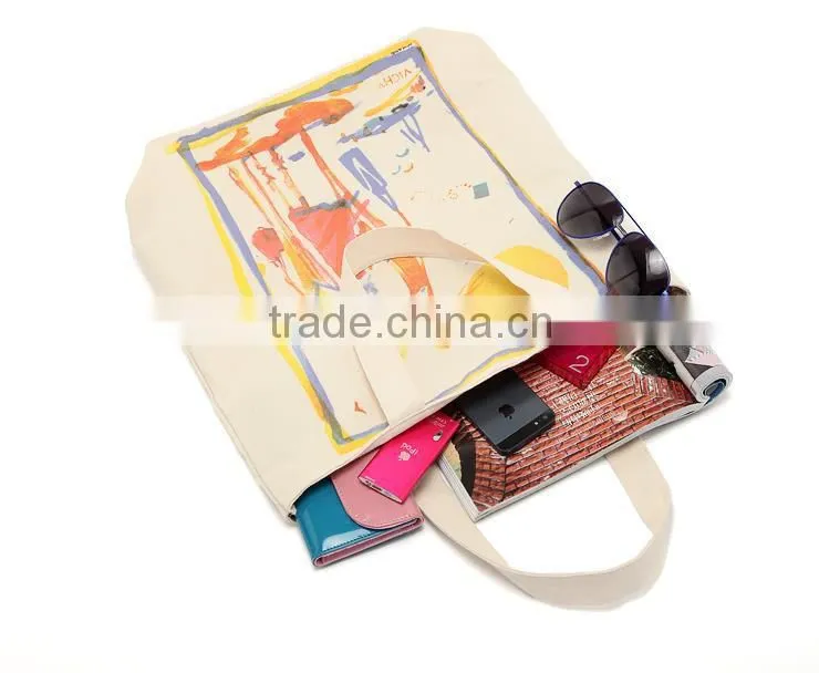 Customized design Canvas Beach Tote Bag With Outside Pockets,beach bag with compartment,stripe canvas beach tote bag