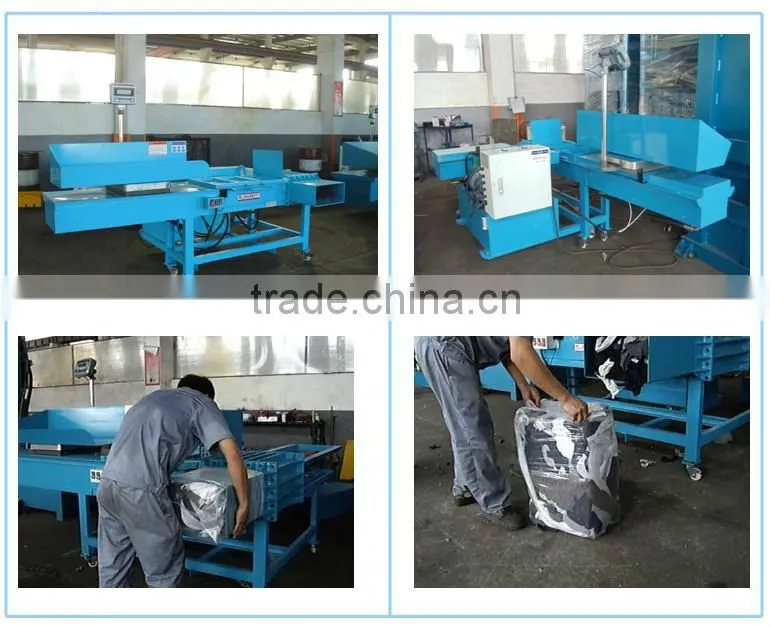 Horizontal double bagging machine wood pressing clothes bales