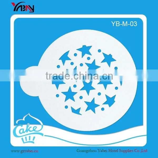 cake stencil with star shape