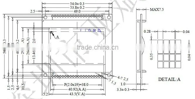 cheap custom small size 128x64 dot matrix graphic lcd display in China