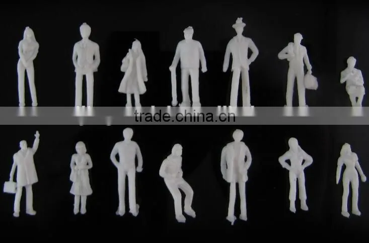 artificial model human white figure, scale models figure, model white resin figure for 1/50