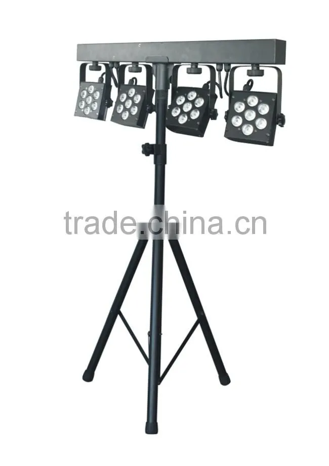 15CH DMX LED Par footswitch control 4 par system 28*Tri-3w rgb led par