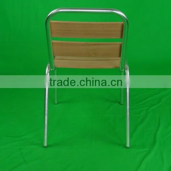 restaurant furniture aliminum modern design relaxing armless wooden dining chair yc055