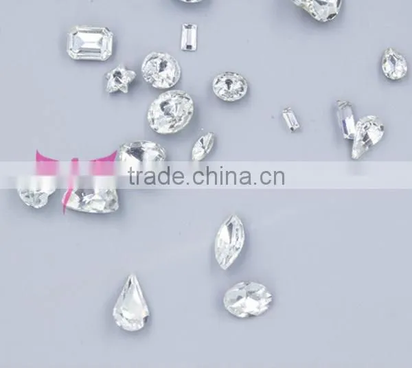 2015 high quality sharp bottom rhinestone/tip accessories crystal for nail art decoration