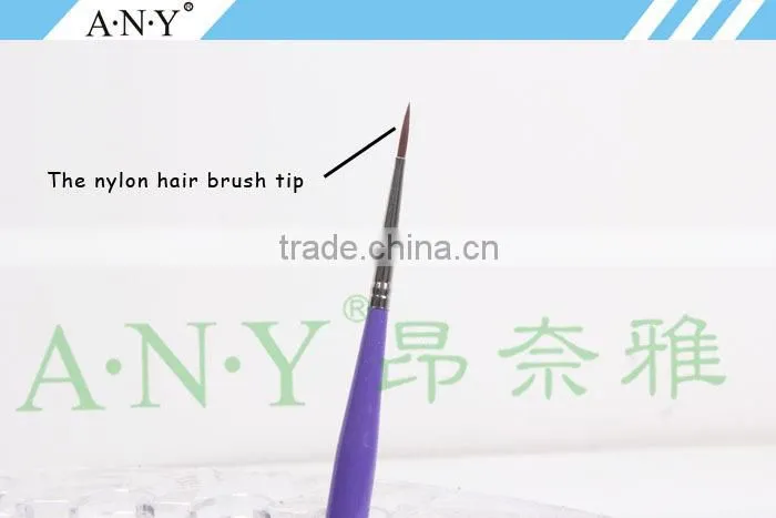 ANY Nail Art Beauty Design Wood Handle Nylon Hair Decorative Nail Brush Gel Painting
