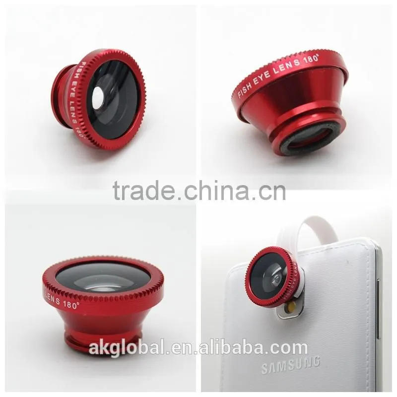 Universal clip 180 degree fisheye lens for most cellphone mini camera lens for samsung galaxy s4