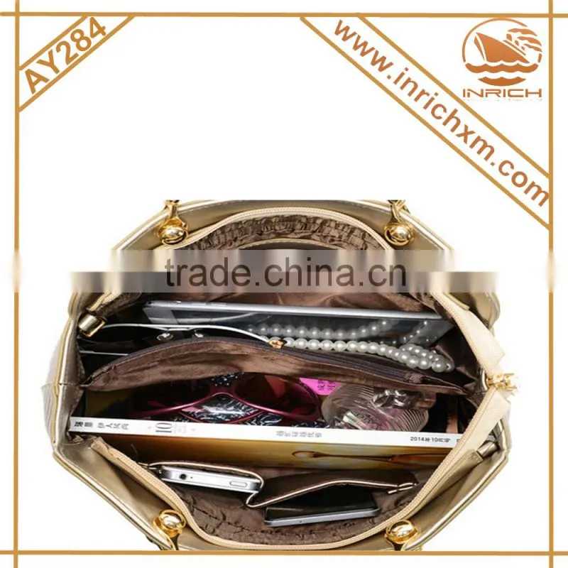 High-end European and American fashion handbags handbag 2016 new 3pcs bag set