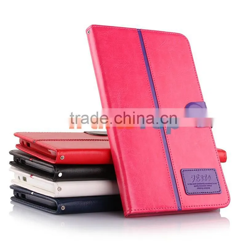 Wholesale Colored Leather Case For Asus Fonepad 8 FE380 CG Flip Cover TPU Protective Book Case