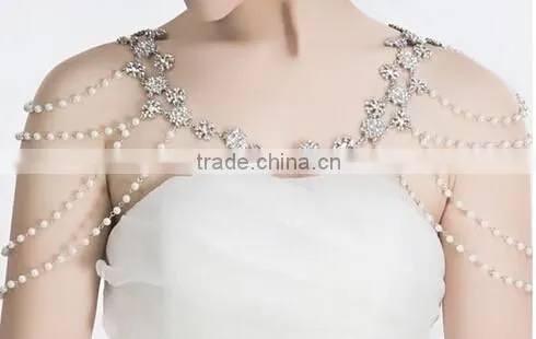 New Arrival Bride Wedding Fashion gold sexy body chain good shouder body chain