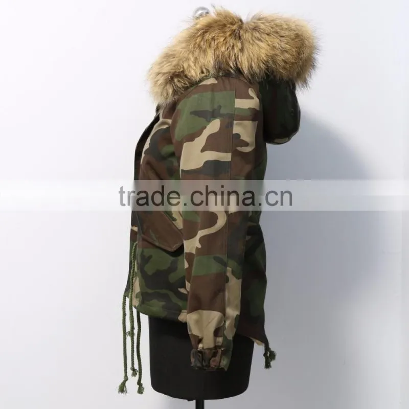 hot selling parka jacket with fox fur collar