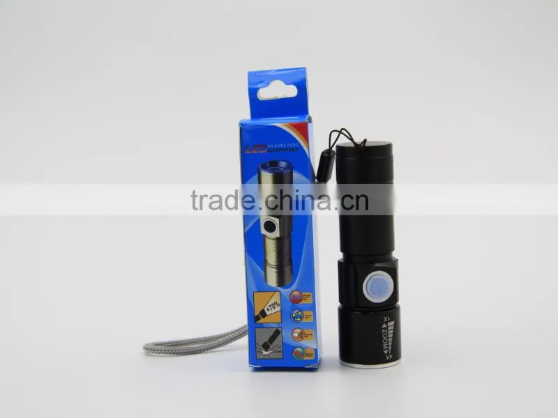 C92 Build in Battery promotional USB Charger Emergency Rechargeable flashlight