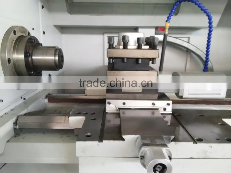 cnc lathe machine price CK6136A with hydraulic chuck auto bar feeder