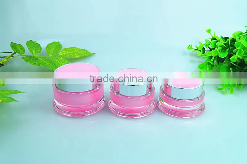 Cystal top ABS cap plastic acryrlic cream jars