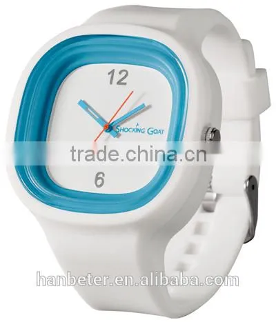 Best christmas gift 3ATM japan movement rubber wrist watch with changeable straps