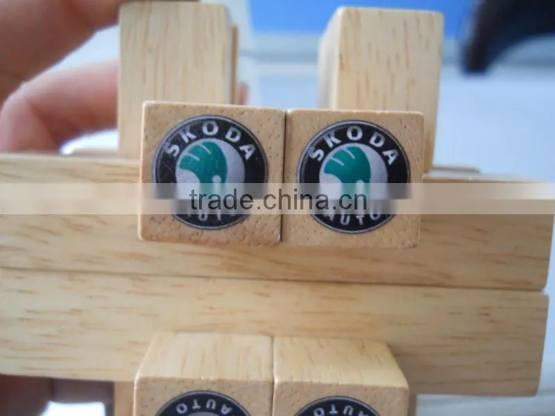 2011 SKODA promotion rubber wood toy intelligent brain teaser