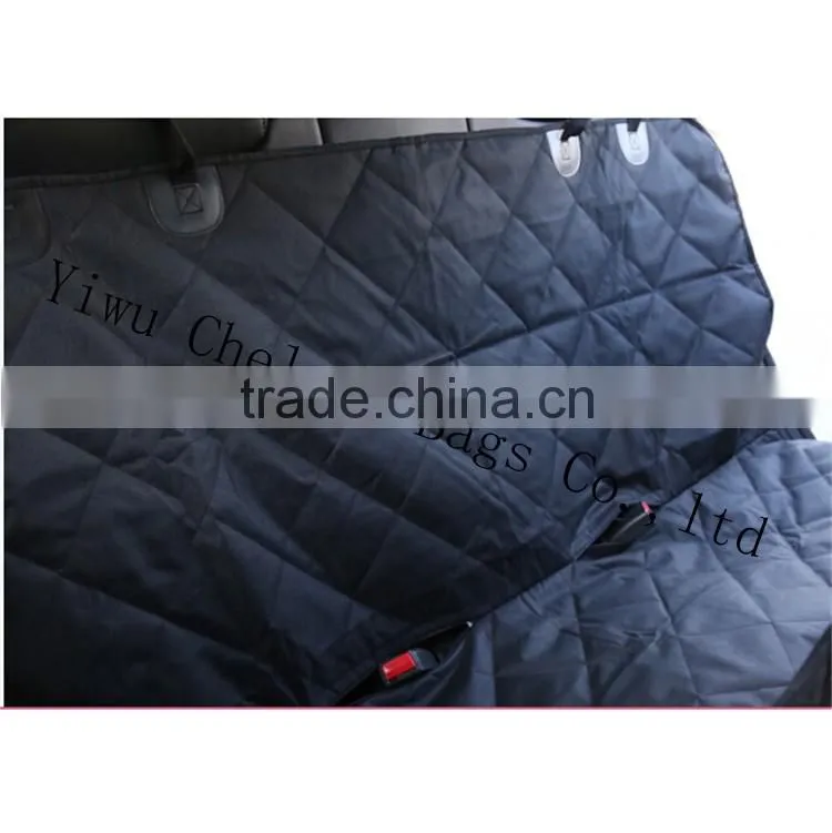 Black microfiber quilted padded top quality pet car seat cover for dogs soft and confortable